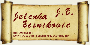 Jelenka Besniković vizit kartica